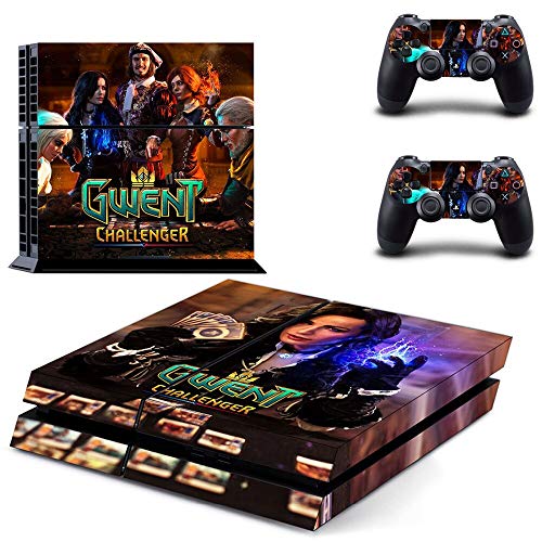 FENGLING Juego Gwent Challenger Ps4 Skin Sticker Decal para Playstation 4 Console y 2 Controller Skin Ps4 Sticker Accesorio de Vinilo