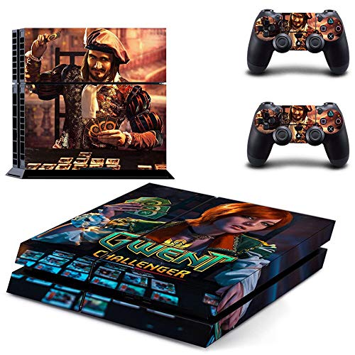 FENGLING Juego Gwent Challenger Ps4 Skin Sticker Decal para Playstation 4 Console y 2 Controller Skin Ps4 Sticker Accesorio de Vinilo