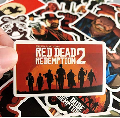 FENGLING Top Game Red Dead Redemption Stickers para Notebook Pc Skateboard Bicicleta Motocicleta Impermeable Juguetes Sticker 50Pcs