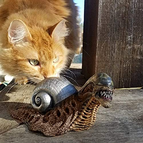 FFAN Estatua de jardín de Caracol alienígena, Estatua de Figura de Caracol alienígena, estatuas de Caracol alienígena al Aire Libre, variación de Resina de Caracol xenomórfico, Escultura de Animal,