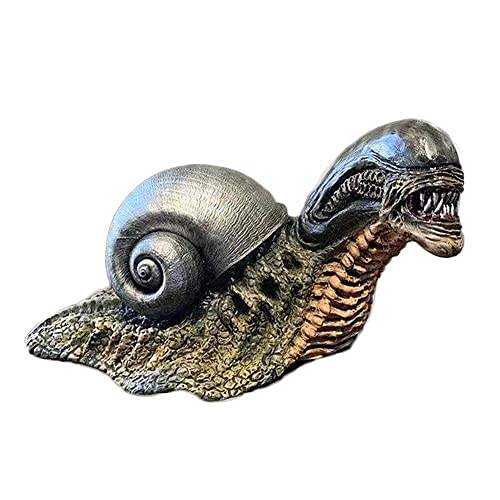 FFAN Estatua de jardín de Caracol alienígena, Estatua de Figura de Caracol alienígena, estatuas de Caracol alienígena al Aire Libre, variación de Resina de Caracol xenomórfico, Escultura de Animal,