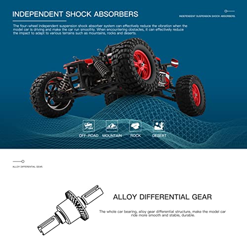 FHDD RC High Speed Off Road Stimbing Coche 1/12 Electric Competitive Rally Car 55 km/H Control Remoto Toy Niños Adulto