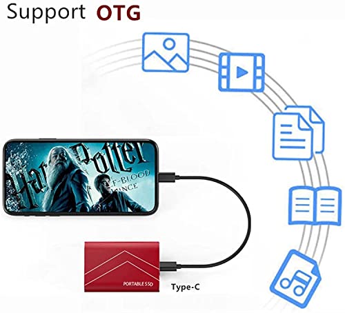 Fhdisfnsk SSD Externo Portátil 1 TB 2 TB 4 TB 6 TB 8 TB Tipo-C Unidad De Estado Sólido USB 3.1 Disco Duro Externo 540 M/S para Windows 10, 8, 7, Vista, XP/Mac OS 10.4, Linux, Android