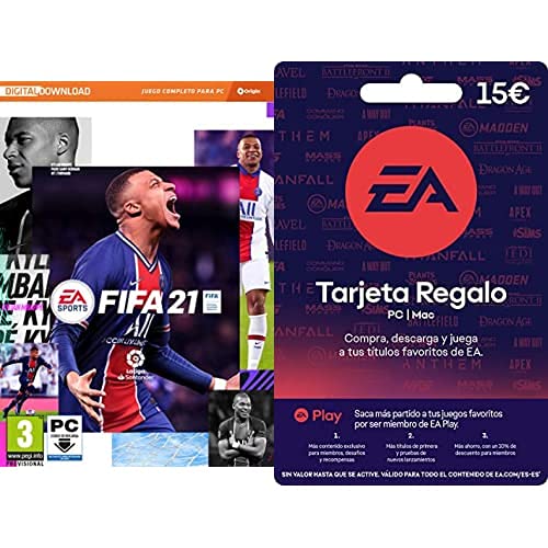 FIFA 21 Standard | Código Origin para PC + EA Tarjeta Regalo 15€ | Código Origin para PC y Mac