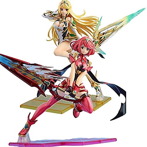 Figura de anime Anime Figure Acción Personaje Modelo-Xenoblade Cronicles 2 Pyra, Mythra 21 / 27cm, Recuerdo de la colección Puppet Home Estatua de coche Decoración hecha a mano Regalo for niños adoles