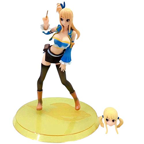 Figuras de acción Hotel Transilvania Juguetes Fairy Tail Lucy Heartfilia con Cara reemplazable Aanime Souvenirs Coleccionables Artesanía Juguete Modelo de Anime