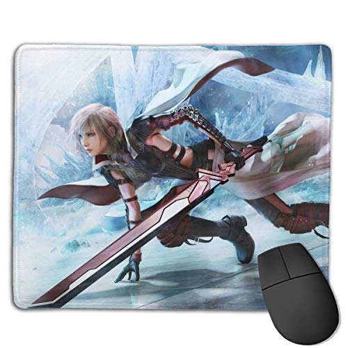 Final Fantasy 13-Lightning Alfombrilla de ratón Antideslizante Rectángulo de Goma Anime Alfombrilla de ratón Gaming Mouse Pad
