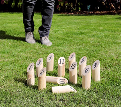 Finn Kubb Juego de lanzamiento – Juego de habilidad para jardín, juguete al aire libre