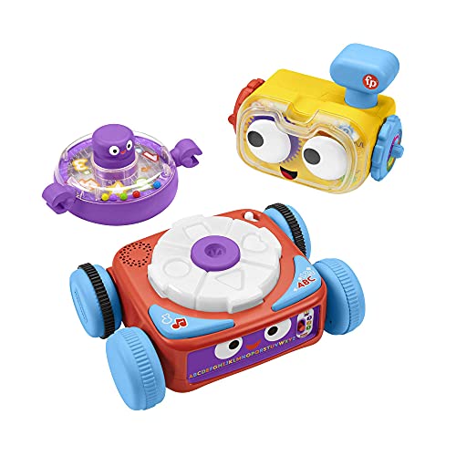 Fisher-Price Tito Robotito, Robot Aprendizaje 3 en 1, Juguete interactivo con luces y sonidos, regalo para bebés +6 meses (Mattel HCK45)