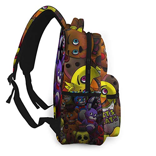 Five Nights At Freddy'S Backpack Mochila para Estudiantes Mochila Escolar Senderismo Bolsa de Viaje Mochila para Adolescentes Niños Niñas