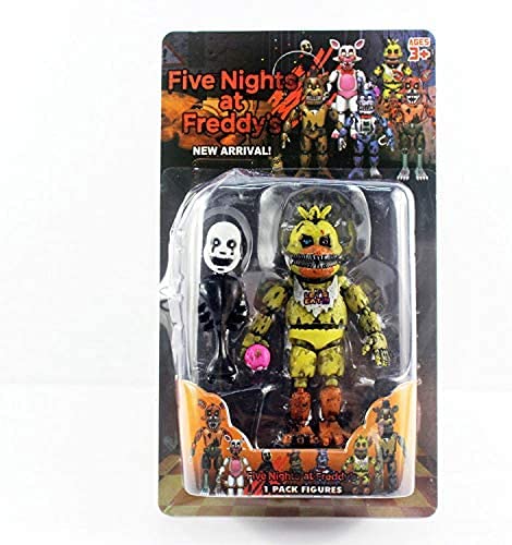 Five Nights at Freddys- Funtime Foxy Sister Location Juego de muñecas de terror FNAF Modelo de acción coleccionable, multicolor, regalos de cumpleaños para niños y niñas