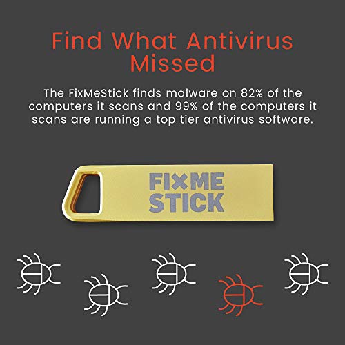 FixMeStick Gold Computer Virus Removal Stick para Windows PC – Uso ilimitado en hasta 5 portátiles o sobremesas durante 2 años – Funciona con su antivirus