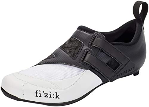 Fizik Powerstrap R4, Zapatillas de Triatlón Unisex Adulto, Blanco/Negro, 41