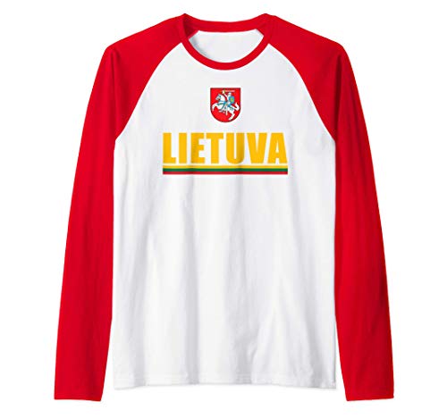 Flag Of Lithuania Shirt Lithuanian Lietuvos Herbas Souvenir Camiseta Manga Raglan