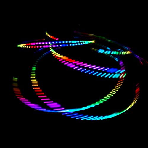 Flames 'N Games Andromeda Hula Hoop LED multicolor – Hula Hoop control remoto con más de 300 modos LED