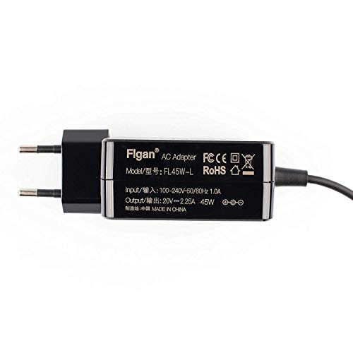 Flgan 2,25A 45W Cargador Adaptador para Lenovo ideapad 330 320 130 130S S130 S145 S340 L340 C340 100e Miix 520 Yoga 330 720 Series Portátiles ADP-45DW C ADL45WCA GX20K11844
