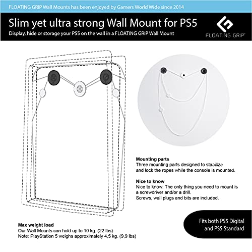Floating Grip PS5 Wall mounts - Bundle