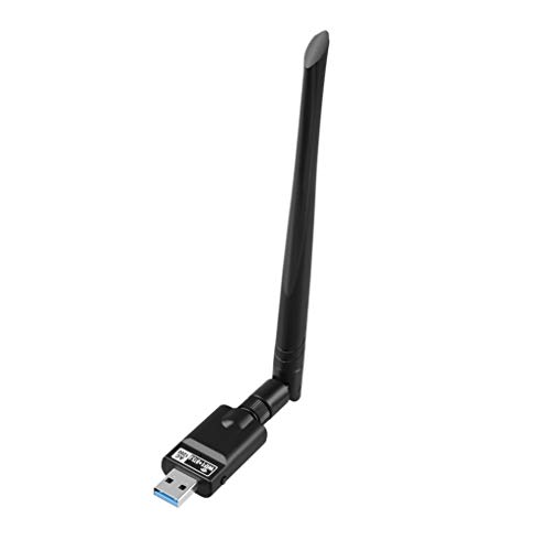 Flybiz Adaptador WiFi USB, USB 3.0 WiFi Dongle Inalámbrico, Bluetooth 5.0, Adaptador Wi-Fi Dual Band 5GHz/2.4GHz, Antena 5dBi Ajustable, MU-MIMO, Señal Potente para PC/Laptop con Windows/Mac OS