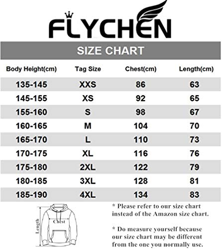 FLYCHEN Sudadera con Capucha para Niños Impreso en 3D Arte Animado Joven Pullover - Wu Negro - S