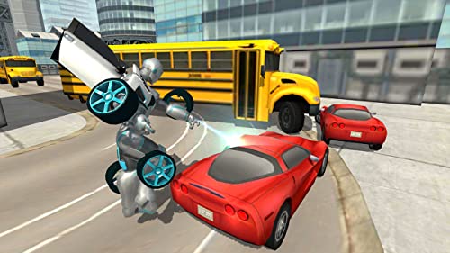 Flying Car Robot Flight Drive Simulator Game 2017
