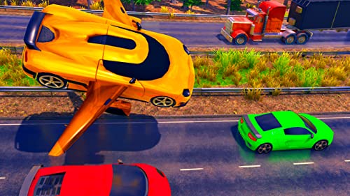 Flying Car Transporter 3D Games