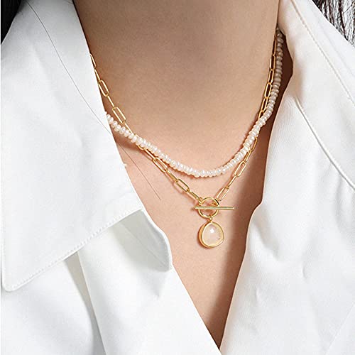 Focisa Collar Colgante Cadena Collares Hombre Mujer Necklace Jewelry Plata De Ley 925 Ctystal Triángulo Circón Pave Colgante Cadena Larga Cz Circón Mujeres Joyería Regalo Oro