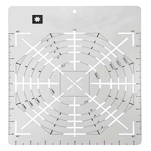 Folded Star Guide Stencil,Quilting Templates Folded Star Stencil Quilt Ruler,Morning Star Interfacing Template, Sewing Template (15in)