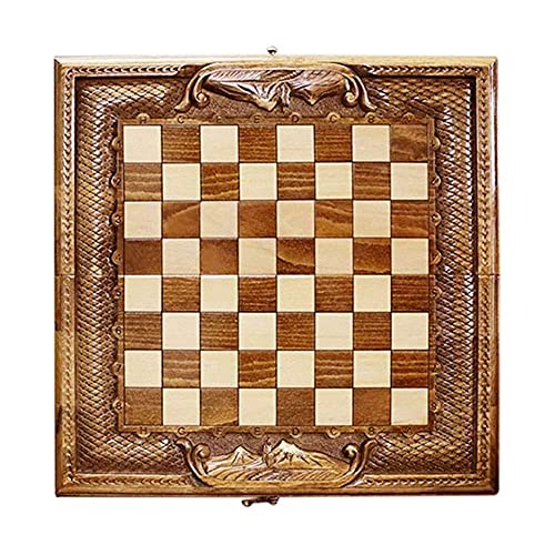 Folding Chess Set Pure Handmade Standard Square Travel Chess Family Chess Game Gift for Chess Lovers