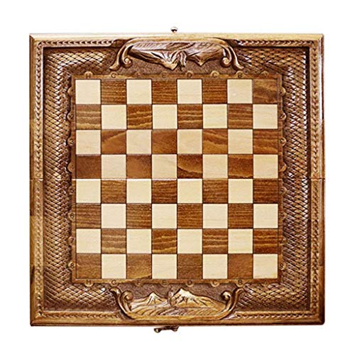 Folding Chess Set Pure Handmade Standard Square Travel Chess Family Chess Game Gift for Chess Lovers Chess Set