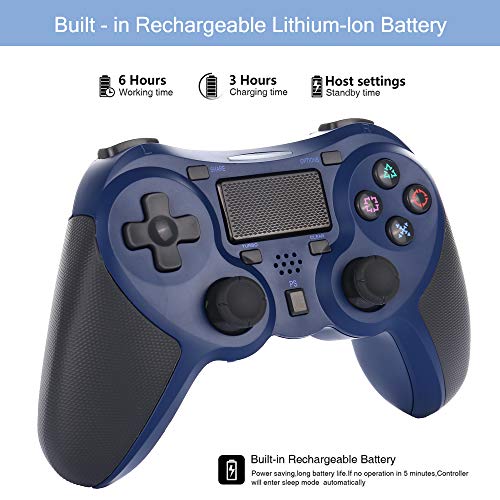 FONCBIEN Controlador Inalámbrico Playstation4, Controlador Inalámbrico Gamepads Manija del Juego Joypad con Los Botones De Activación Playstation 4 y Windows