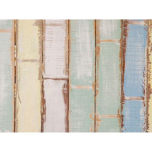 Fondo de fotografía de Vinilo de Fiesta de Boda tablón de Madera Estudio de fotografía Fondo de sesión de Fotos A11 5x3ft / 1,5x1 m