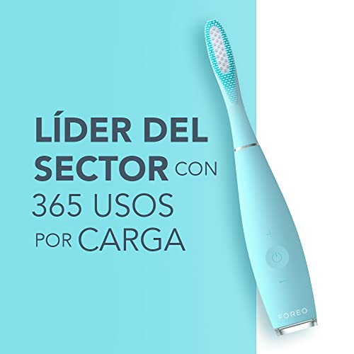 FOREO ISSA 3 Cepillo de dientes sónico, recargable y ultra higiénico con silicona y polímero PBT, cabezal remplazable cada 6 meses, 16 intensidades, 365 días de carga USB, Mint