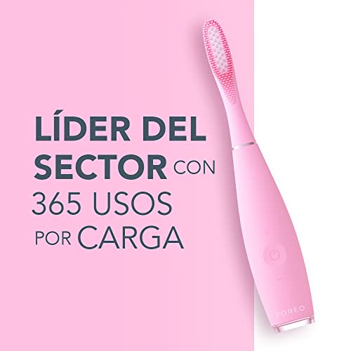 FOREO ISSA 3 Cepillo de dientes sónico, recargable y ultra higiénico con silicona y polímero PBT, cabezal remplazable cada 6 meses, 16 intensidades, 365 días de carga USB,Pink