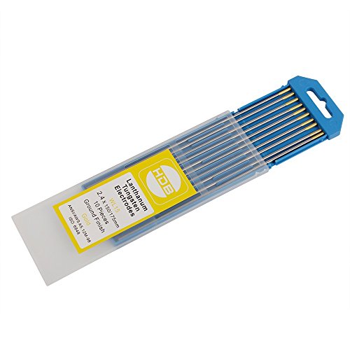 Forever Speed 10x Aguja de electrodo de tungsteno WL-15 2.4Ø x 175 mm Soldadura TIG WL-15 Oro 2.4Ø x 175 mm