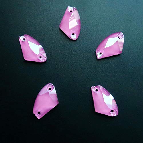Forma de hacha gelatina caramelo cristal flatback con dos agujeros coser cuentas de diamantes de imitación para ropa zapatos bolsas accesorios de bricolaje recortar