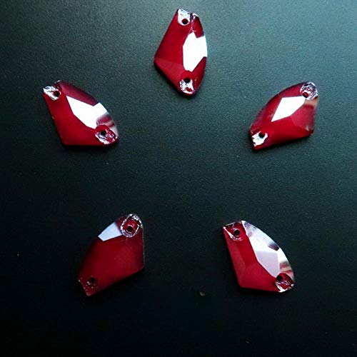 Forma de hacha gelatina caramelo cristal flatback con dos agujeros coser cuentas de diamantes de imitación para ropa zapatos bolsas accesorios de bricolaje recortar