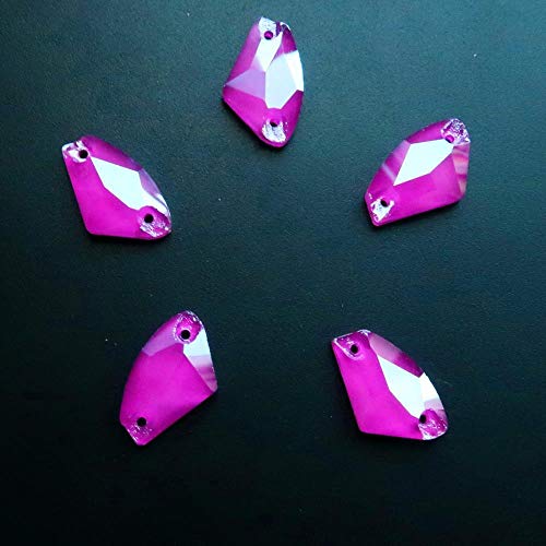 Forma de hacha gelatina caramelo cristal flatback con dos agujeros coser cuentas de diamantes de imitación para ropa zapatos bolsas accesorios de bricolaje recortar
