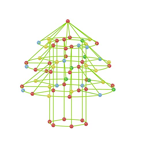 Fort Building Kit for Kids, DIY Forts juguete de construcción Navidad castillo túnel tienda de juegos de construcción de plástico árbol de Navidad niños Fort juguete para niños niñas 3 4 5 6 7 años