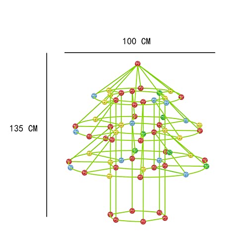 Fort Building Kit for Kids, DIY Forts juguete de construcción Navidad castillo túnel tienda de juegos de construcción de plástico árbol de Navidad niños Fort juguete para niños niñas 3 4 5 6 7 años