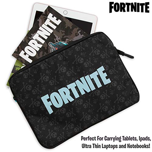 Fortnite Funda Tablet Niños, Funda Tablet Infantil Acolchada Diseño Skull Trooper, Funda Universal para Tablet Portatil hasta 11,6 Pulgadas, Regalos para Niños y Adolescentes