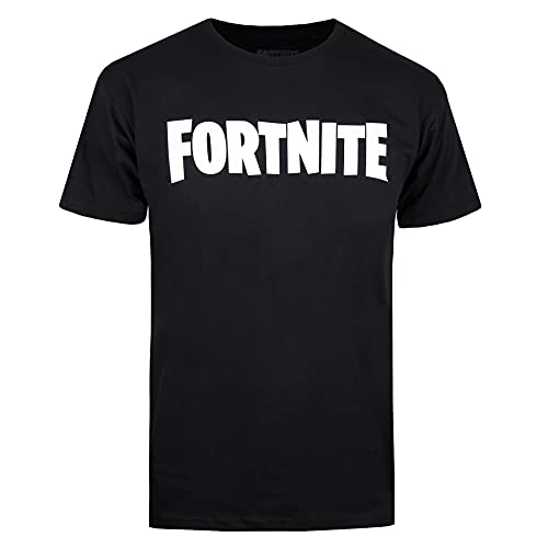 Fortnite Logo Camiseta, Negro, Large para Hombre
