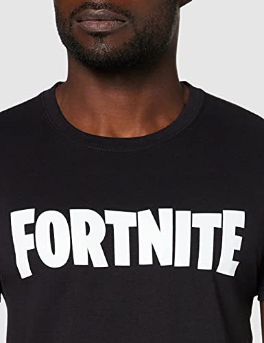 Fortnite Logo Camiseta, Negro, Large para Hombre