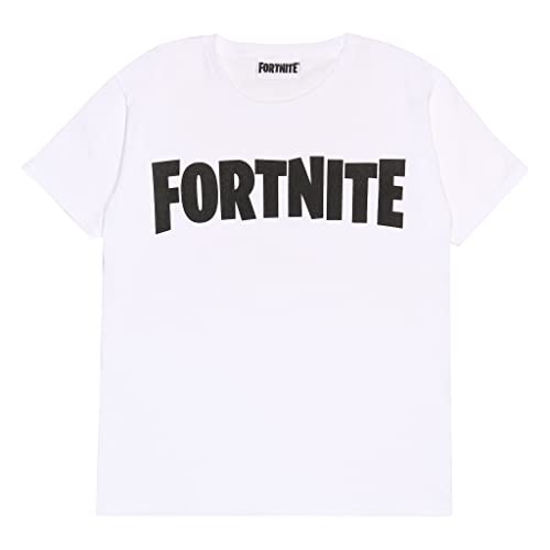 Fortnite Logotipo del Texto Camiseta de los Muchachos Blanco 170