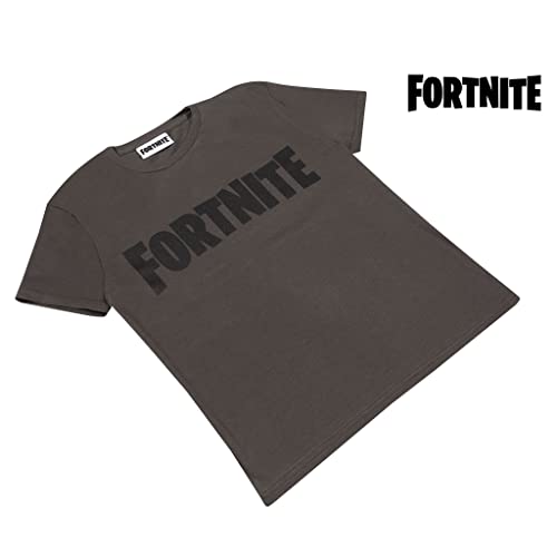 Fortnite Logotipo del Texto Camiseta de los Muchachos Carbón 140