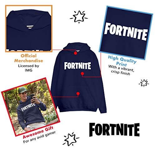 Fortnite Logotipo del Texto Hombres Sudadera con Capucha suéter Armada 4XL | Interruptor Xbox PS4 PS5 para Hombre Camisa con Capucha, Idea Gamer Regalo de cumpleaños para los individuos