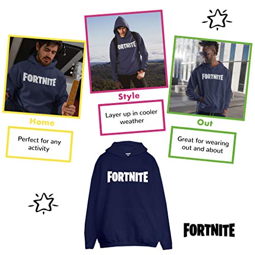 Fortnite Logotipo del Texto Hombres Sudadera con Capucha suéter Armada 4XL | Interruptor Xbox PS4 PS5 para Hombre Camisa con Capucha, Idea Gamer Regalo de cumpleaños para los individuos