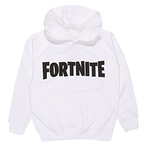Fortnite Logotipo del Texto Niños Sudadera con Capucha Blanco 158