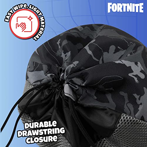 Fortnite Mochila de Cuerdas para Niños, Bolsas de Tela con Cordón para El Colegio Deportes Playa, Mochila para Gimnasio