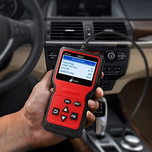 Foseal Escáner OBD2 Diagnóstico del Motor Analizador con Lectura y Borrado de Códigos de Error para Vehículos Gasolina con Protocolos OBDII