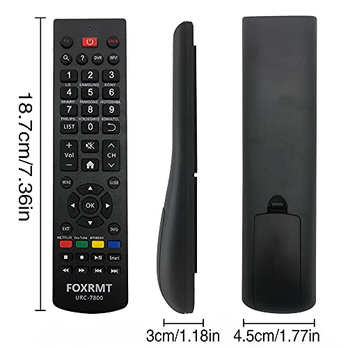FOXRMT Reemplazo Mando a Distancia Universal para Philips/Samsung/LG/Sony/Sharp/HAIER/RCA/Westinghouse/Insignia/VIZIO/MAGNAVOX/SANYO/VESTEL/SEIKI/Sky TV - Mando Universal